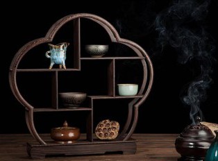 红木紫砂壶茶具架小博古架鸡翅木酸枝实木架茶壶底座