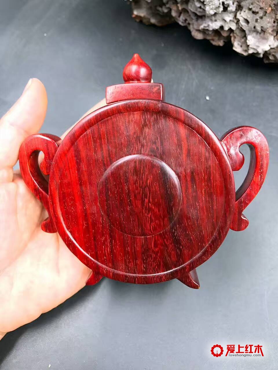 印度小叶紫檀高密度泥料满金星水壶-3