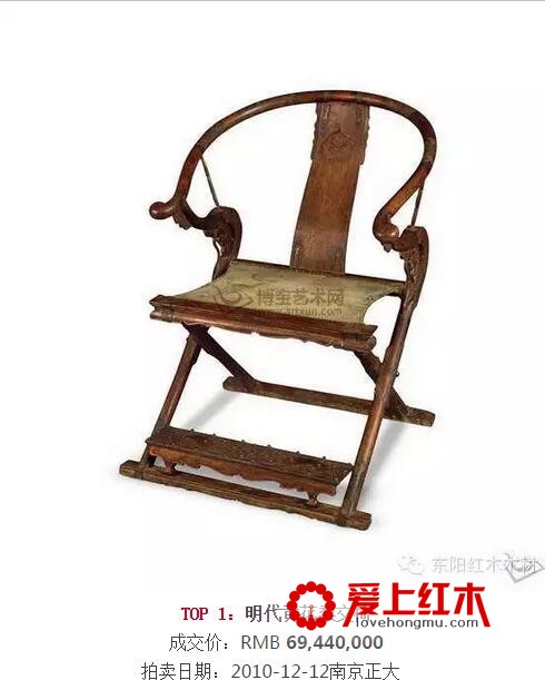 拍卖史上最贵的海南黄花梨家具TOP10【图】-1