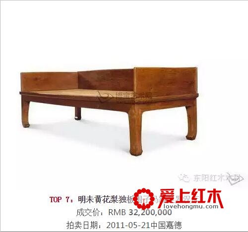 拍卖史上最贵的海南黄花梨家具TOP10【图】-7