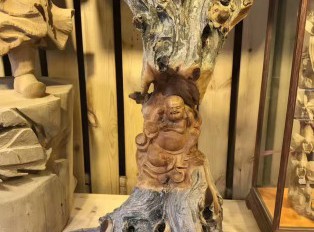 本地土檀香多用途根雕 陈化水泥皮淡淡香气