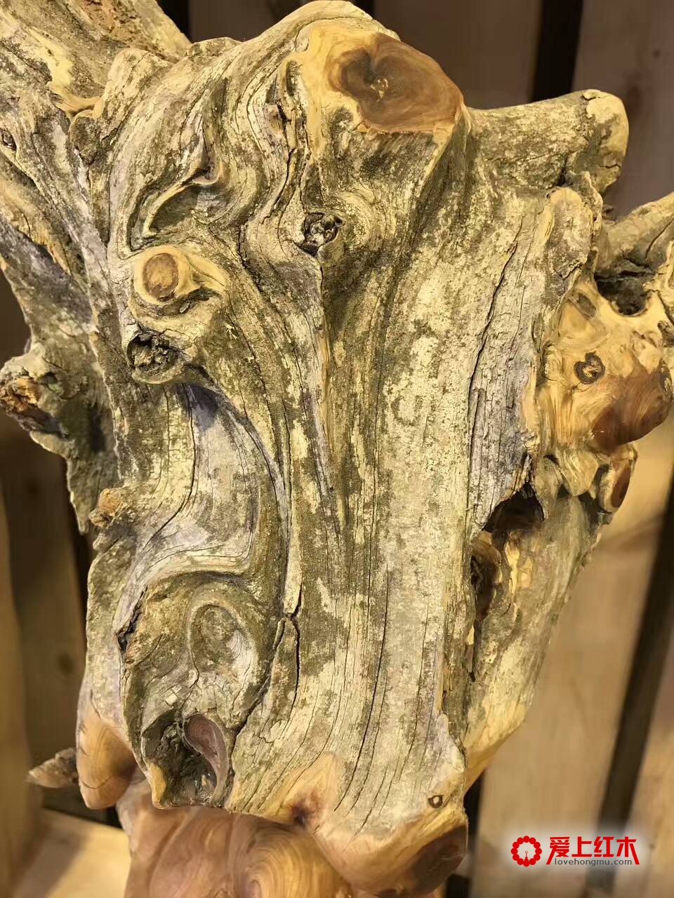 本地土檀香多用途根雕 陈化水泥皮淡淡香气-4
