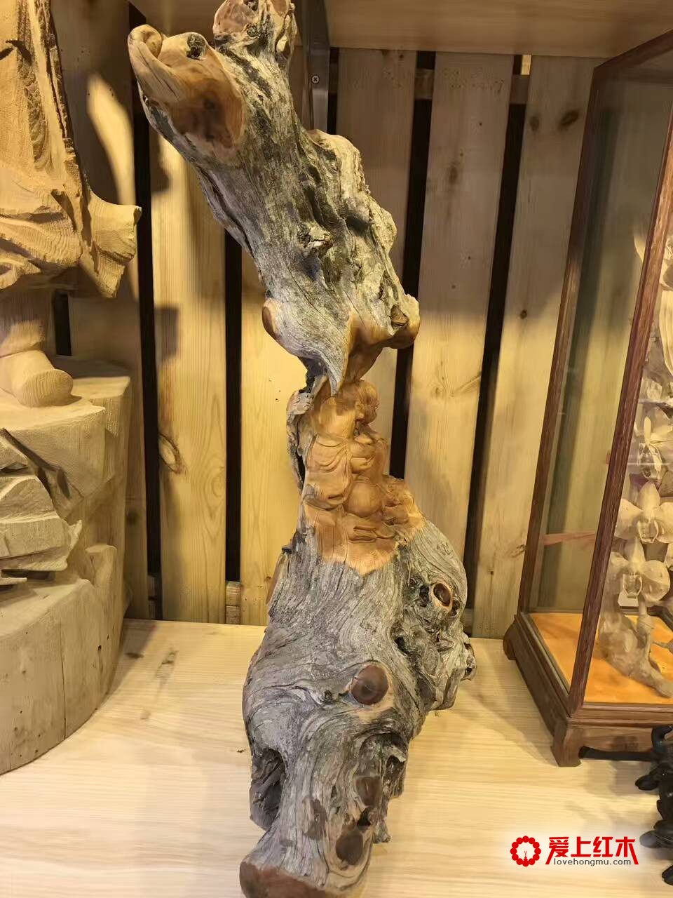 本地土檀香多用途根雕 陈化水泥皮淡淡香气-3