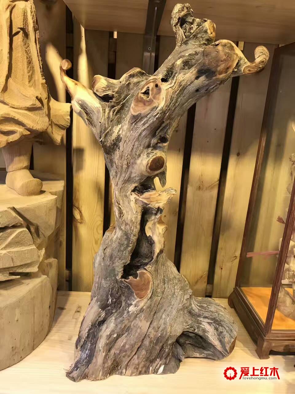 本地土檀香多用途根雕 陈化水泥皮淡淡香气-8