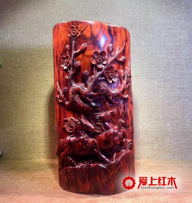 正宗印度小叶紫檀青梅竹马-1