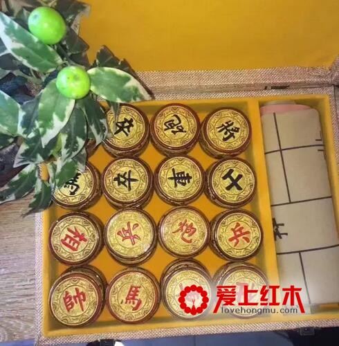 极品土豪金金丝楠木中国象棋 送礼首选-5