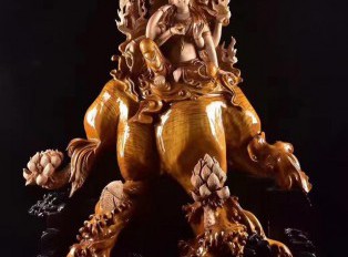 名师作品，金丝楠木，千手观音