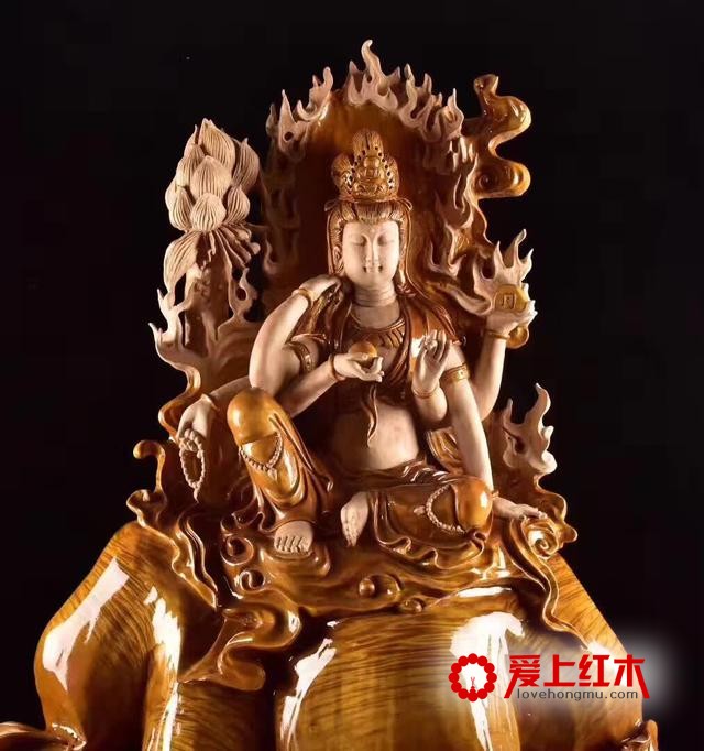 名师作品，金丝楠木，千手观音-2