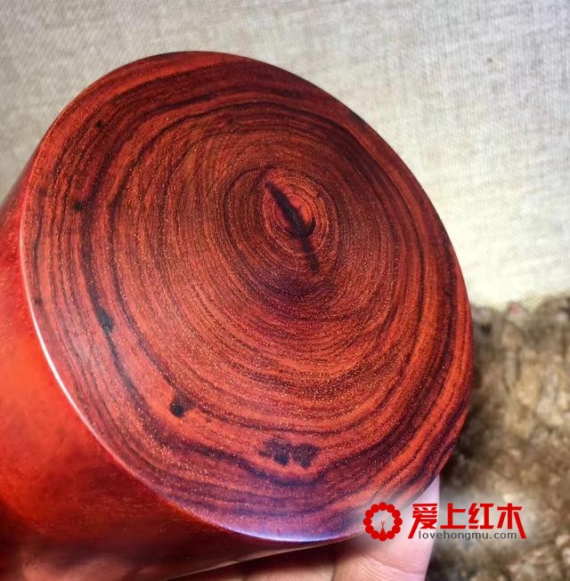 收藏级印度小叶紫檀茶叶罐，大号款的，老料带星-8