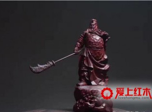 老紫檀大型木雕，关羽之气壮山河，威震天下