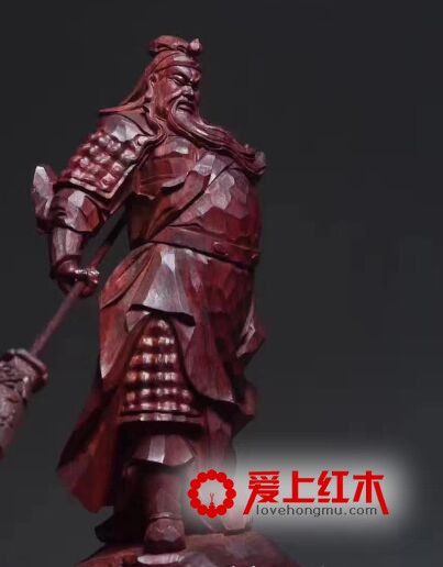 老紫檀大型木雕，关羽之气壮山河，威震天下-5