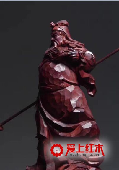 老紫檀大型木雕，关羽之气壮山河，威震天下-6