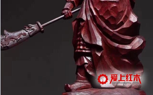 老紫檀大型木雕，关羽之气壮山河，威震天下-8