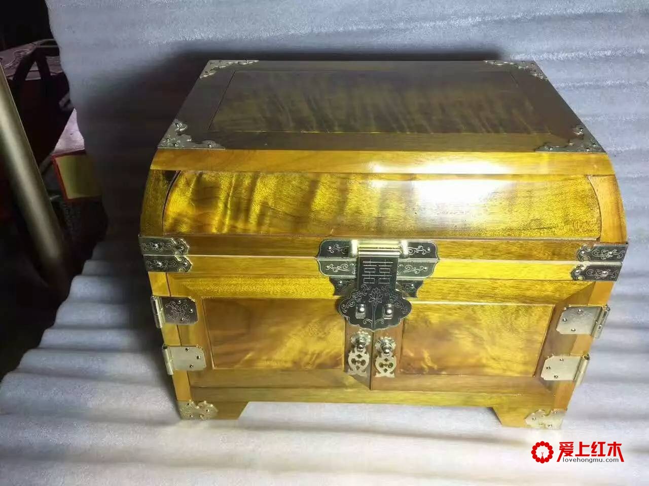 金丝楠木小叶桢楠首饰百宝箱精品欣赏-4