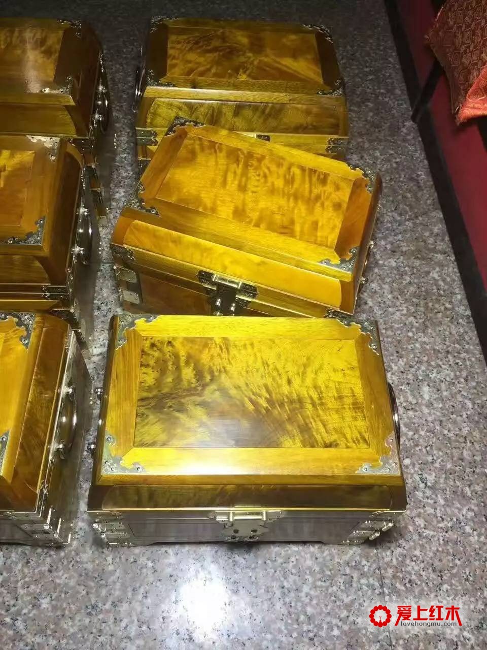 金丝楠木小叶桢楠首饰百宝箱精品欣赏-6