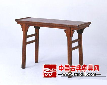 明代黄花梨冰盘沿翘头案
