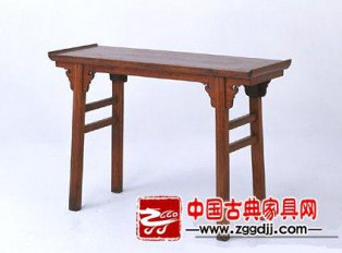 明代黄花梨冰盘沿翘头案