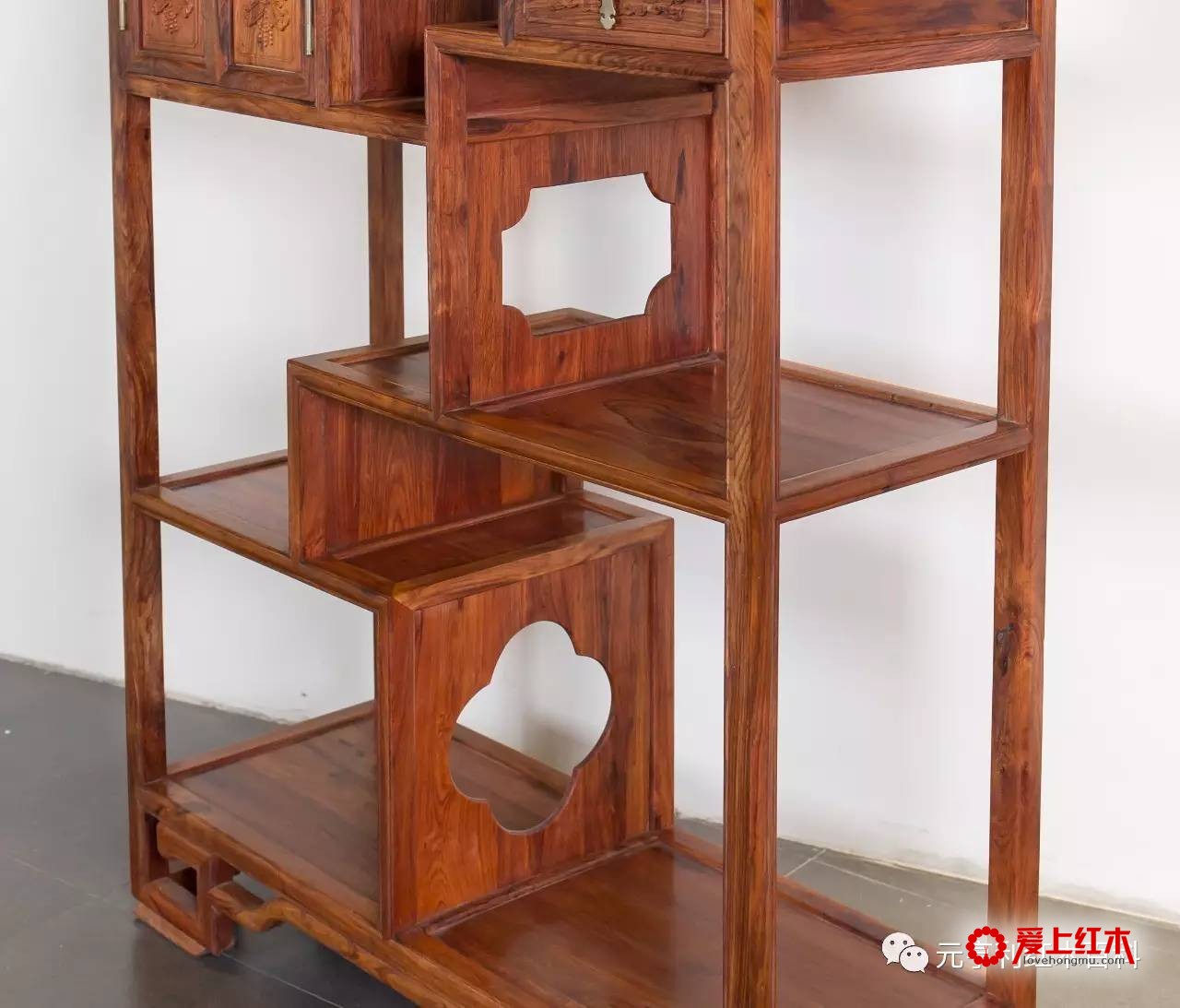 明清古典家具之博古架 奥氏黄檀博古架精品欣赏-2