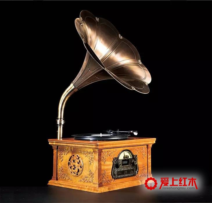 金丝楠木留声机作品欣赏 古典复古韵味-4