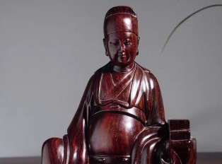 小叶紫檀文昌星君纯手工随型雕刻作品欣赏