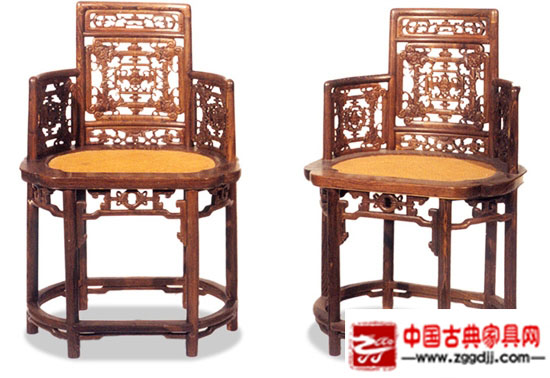 仿古家具黄花梨透雕教师椅尺寸