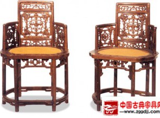 仿古家具黄花梨透雕教师椅尺寸