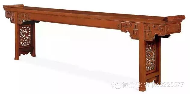明末清初 黄花梨夹头榫管脚枨独板面大翘头案