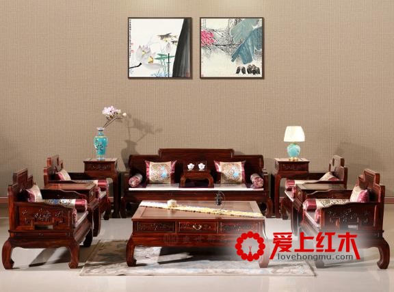 红木沙发摆放五要素，帮助避掉煞气-4