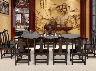 功夫茶桌 实木泡茶桌 仿古红木家具 茶台茶几会议桌