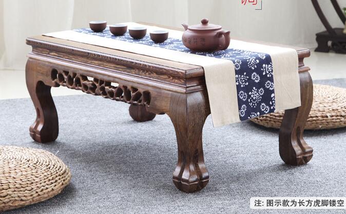 红木家具鸡翅木实木小炕几矮桌飘窗茶桌-2