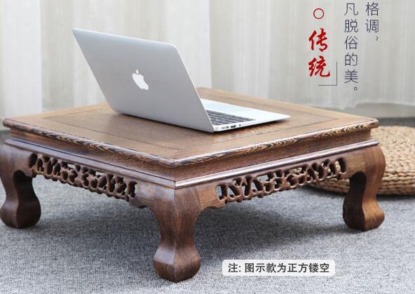 红木家具鸡翅木实木小炕几矮桌飘窗茶桌-4
