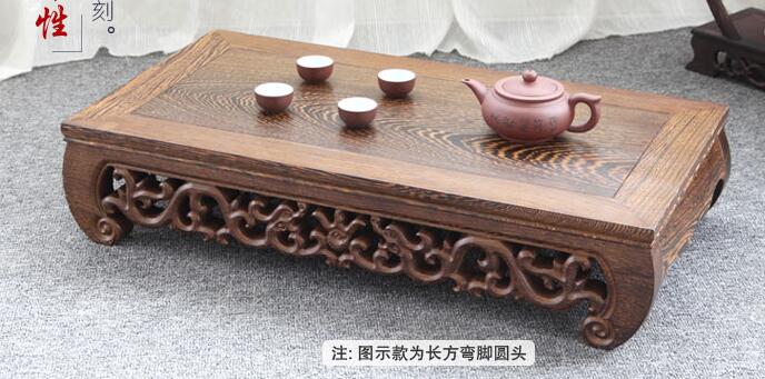 红木家具鸡翅木实木小炕几矮桌飘窗茶桌-3