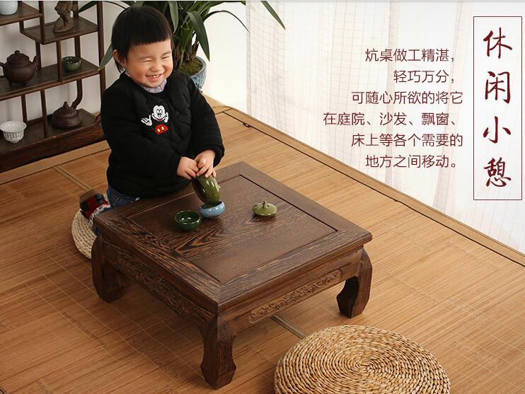 红木家具鸡翅木炕几炕桌飘窗桌子 实木长方矮桌茶台-2