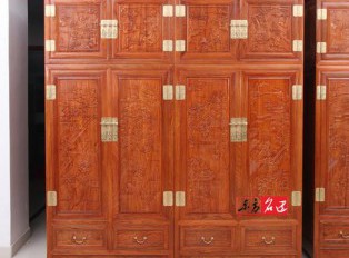 红木顶箱柜非洲花梨木家具四门大衣柜 中式衣橱