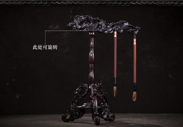 精品红酸枝木笔架木毛笔挂毛笔架笔挂笔架山-1