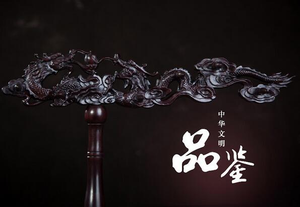 精品红酸枝木笔架木毛笔挂毛笔架笔挂笔架山-2