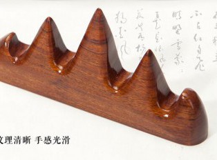 文房四宝笔搁花梨木毛笔架笔挂红木实木笔山
