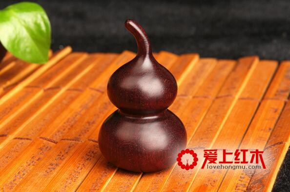 老料小叶紫檀葫芦摆件文玩把玩件手捻小葫芦手把件-1