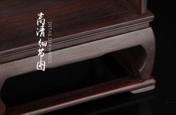 红木雕明清微型微缩古典小家具模型红酸枝小椅子摆件-2