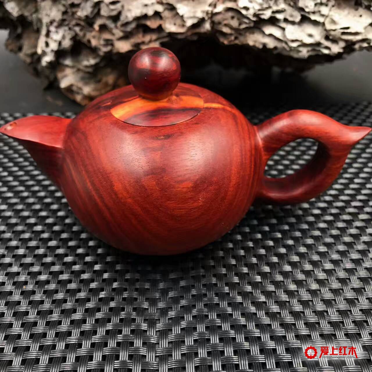 非洲紫檀把把壶 寓意工作事业把把和-2