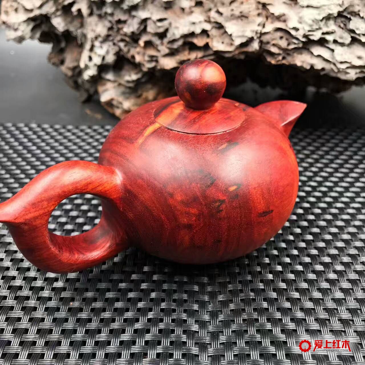 非洲紫檀把把壶 寓意工作事业把把和-6