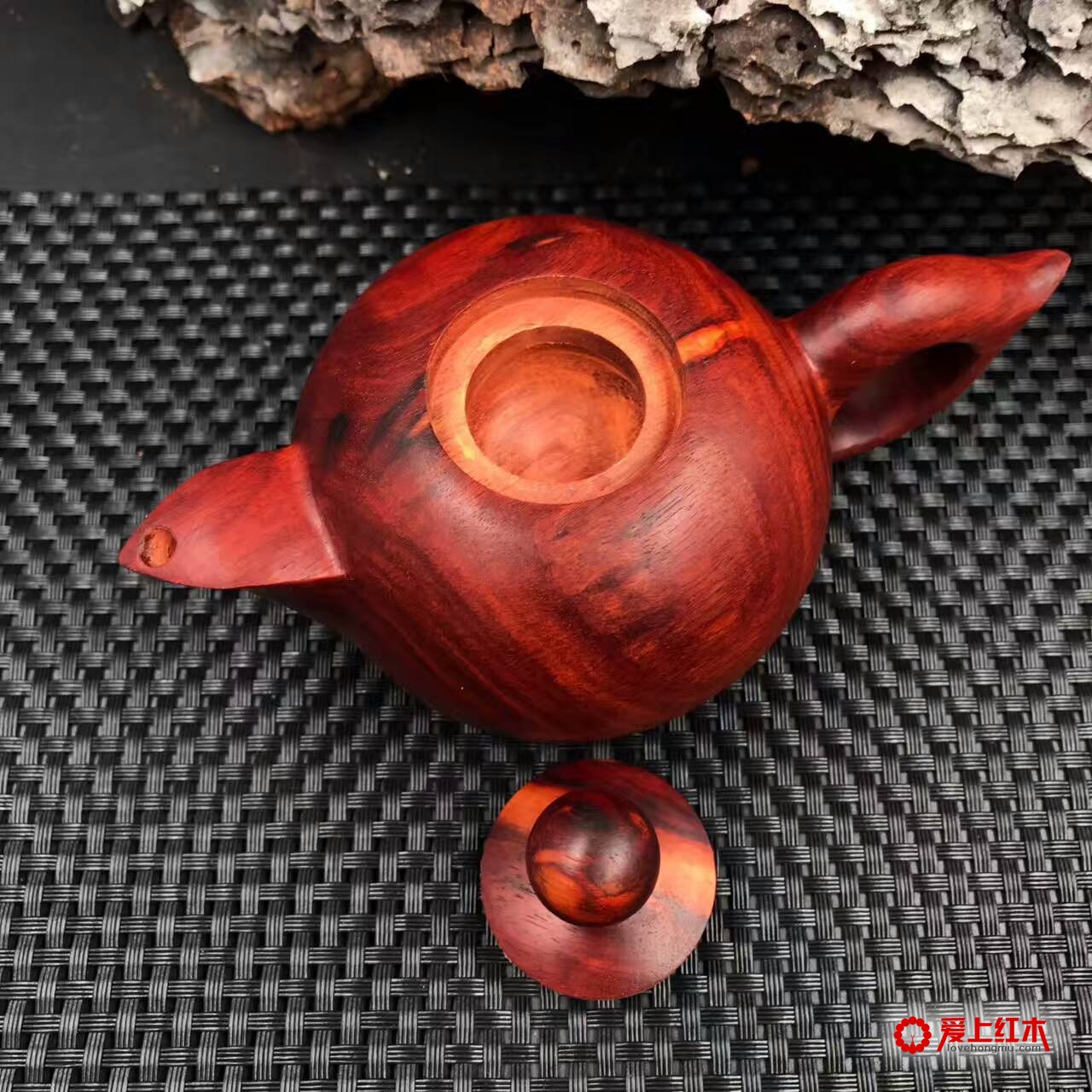 非洲紫檀把把壶 寓意工作事业把把和-7