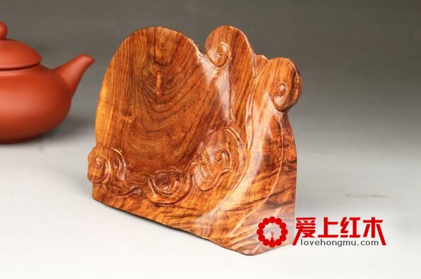 孤品海南黄花梨蜗牛摆件 山水纹 蜘蛛纹 工艺品摆件-3