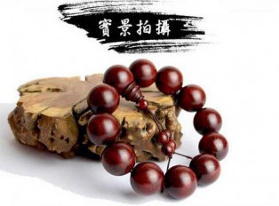 非洲赞比亚血檀手串精品高密老料男红木佛珠手链手饰