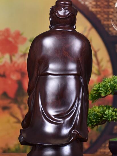 黑檀木雕孔子摆件夫子实木万世师表孔圣人雕像红木工艺-3