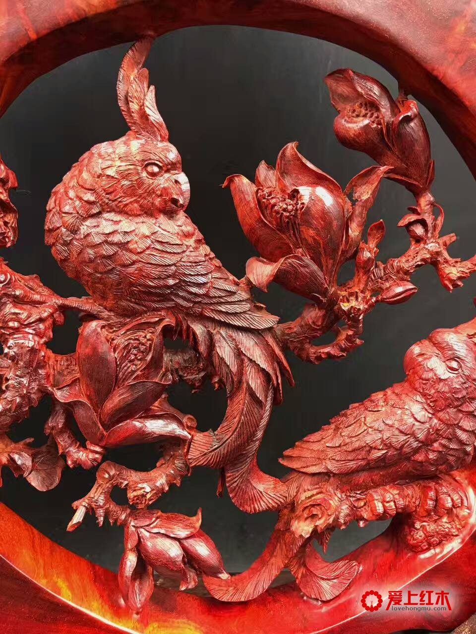 高密度留疤小叶紫檀雕刻精品 造型独特-8