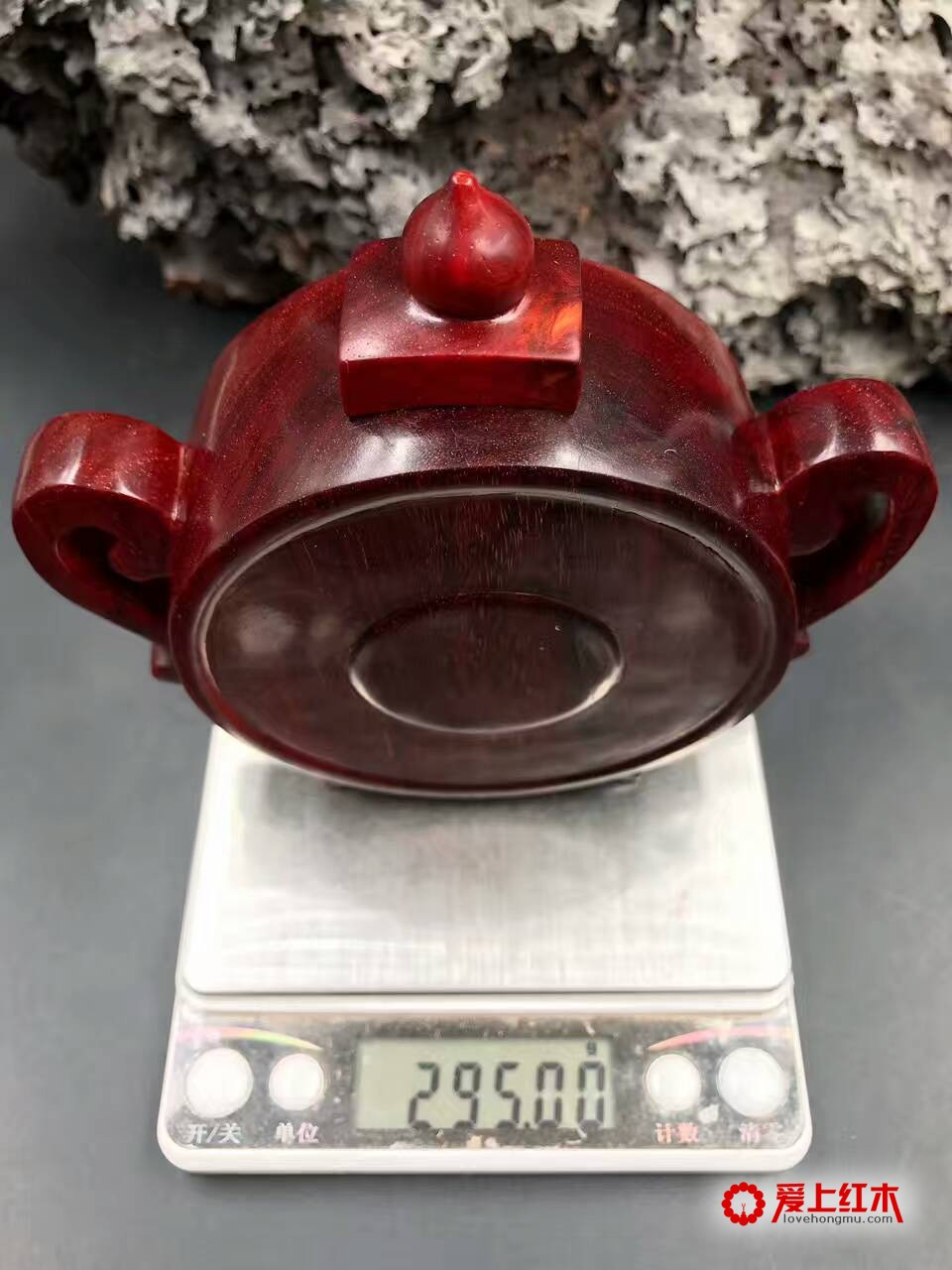印度小叶紫檀高密度泥料满金星水壶-5