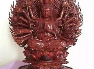 印度小叶紫檀坐式千手观音仙作工艺精雕细磨 红木精品