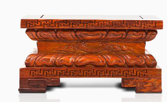 佛像底座长方形实木头莲花座摆件 文玩家居装饰工艺品-1