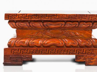 佛像底座长方形实木头莲花座摆件 文玩家居装饰工艺品